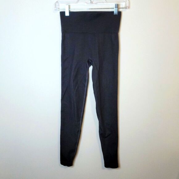 Spanx Seamless Track Stripe Leggings Gray Graphite Dust Size Small - Picture 1 of 9